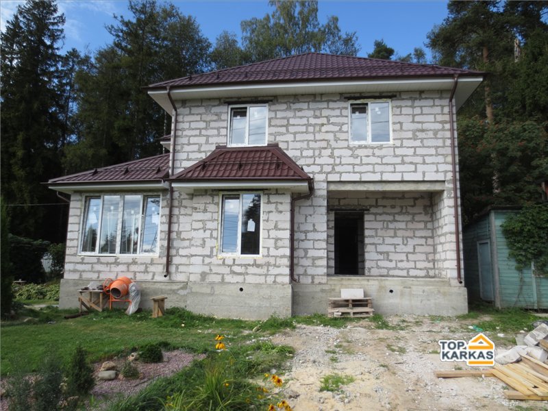 Дом из газосиликатных блоков. Входная группа